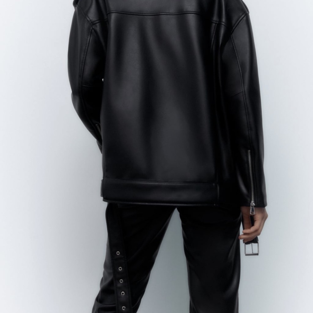 Brand New Zara Oversize Faux Leather Jacket, size M - Picture 7 of 8